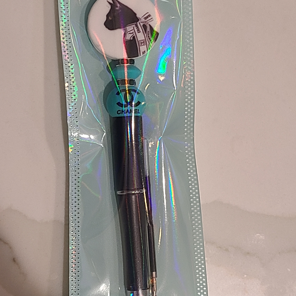 Chanel Black and Silver Pen with Dog Design - Picture 3 of 6